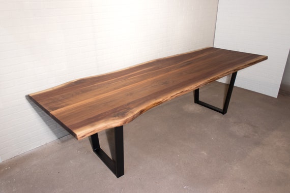 Large Dining Table 10 Seat 8 Foot Live Edge Seat Dining Table 8 Foot Live Edge, How Long Is Table That Seats 8