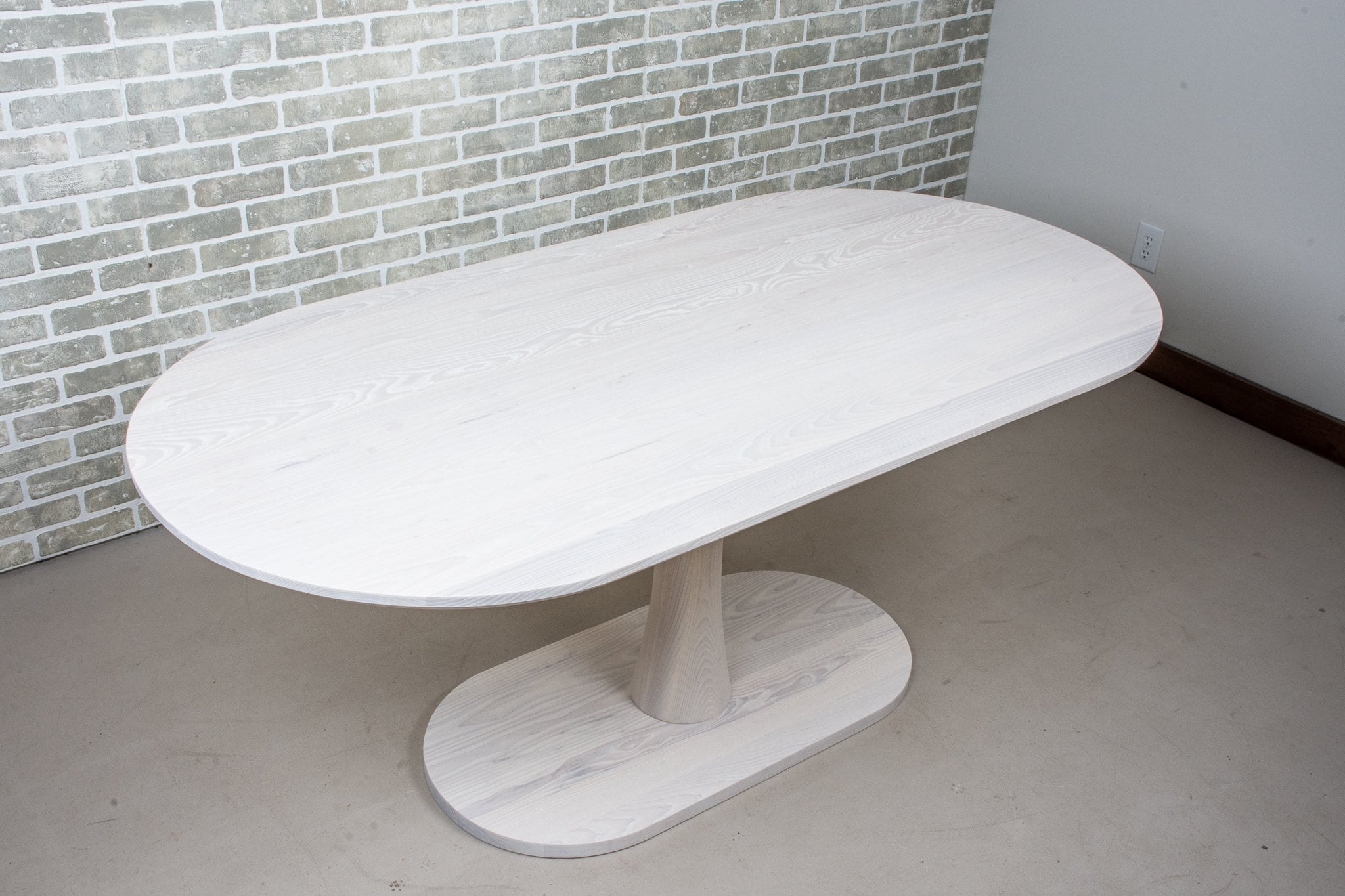Custom Oval Dining Table White Kitchen Table on a Pedestal - Etsy