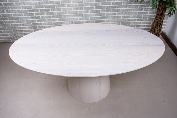 Dining Tables Modern White Oval Pedestal Base Dining Table White Oval Dining Table Modern White Dining Table on Pedestal Base Etsy