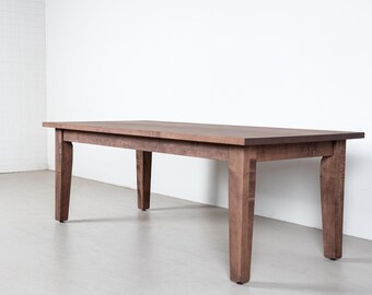 Maple Parsons Table, 6 Foot Kitchen Table Finished in Light Brown