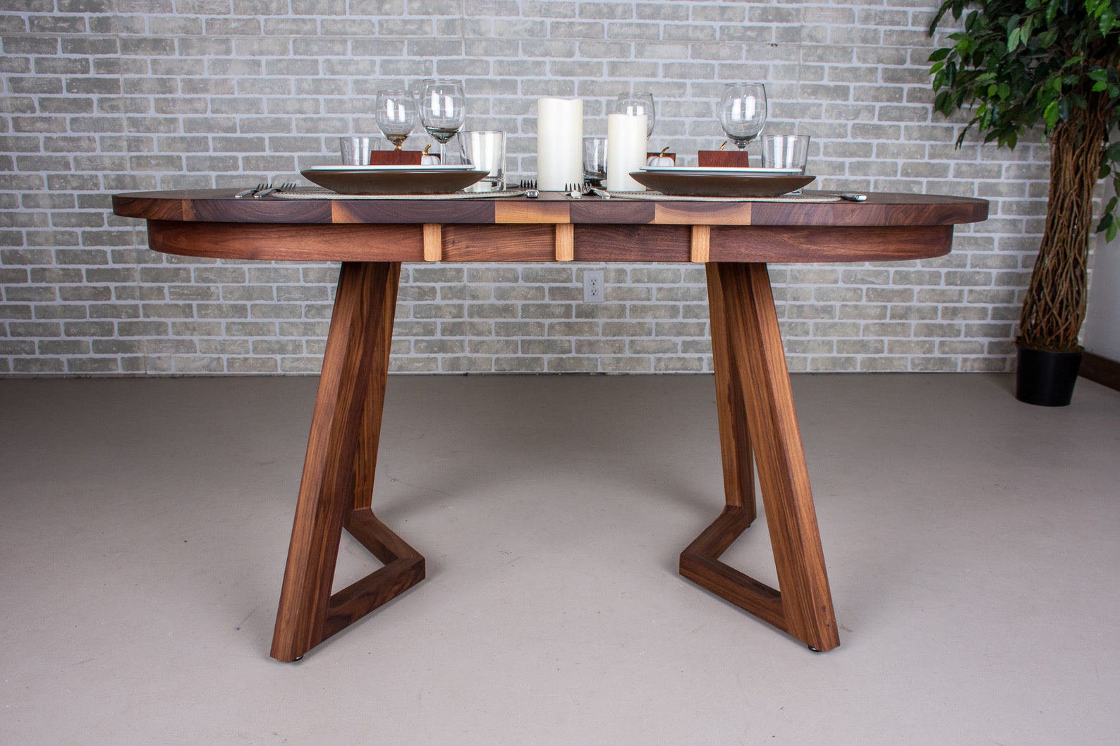 Small Kitchen Table Extendable Walnut Kitchen Dining Table - Etsy