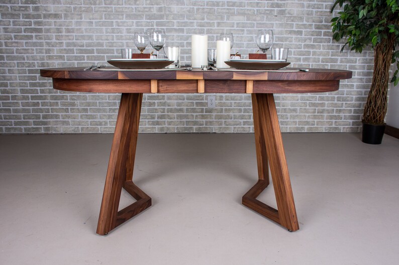 Small Kitchen Table Extendable Walnut Kitchen Dining Table Etsy