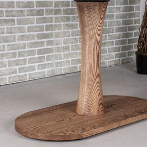 Oval Pedestal Kitchen Table, Oval Wood Table for Kitchen or Dining Room