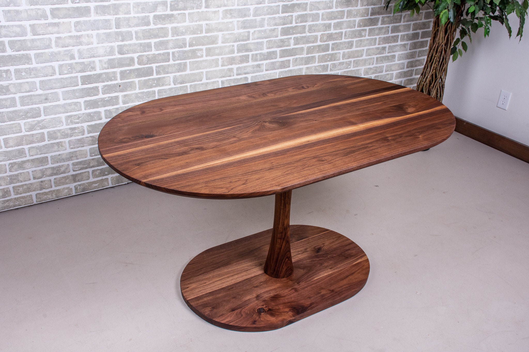 Oval Dining Table, Oval Pedestal Table, Oval Banquette Table, Narrow Walnut Dining Table, Oval ...