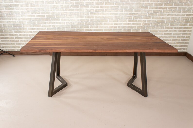 Black Walnut Table on Steel Legs Walnut Dining Table on Etsy