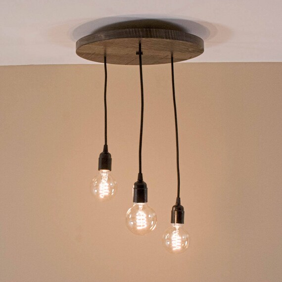 Kitchen Island Light Custom Edison Reclaimed Wood Rustic Image 0