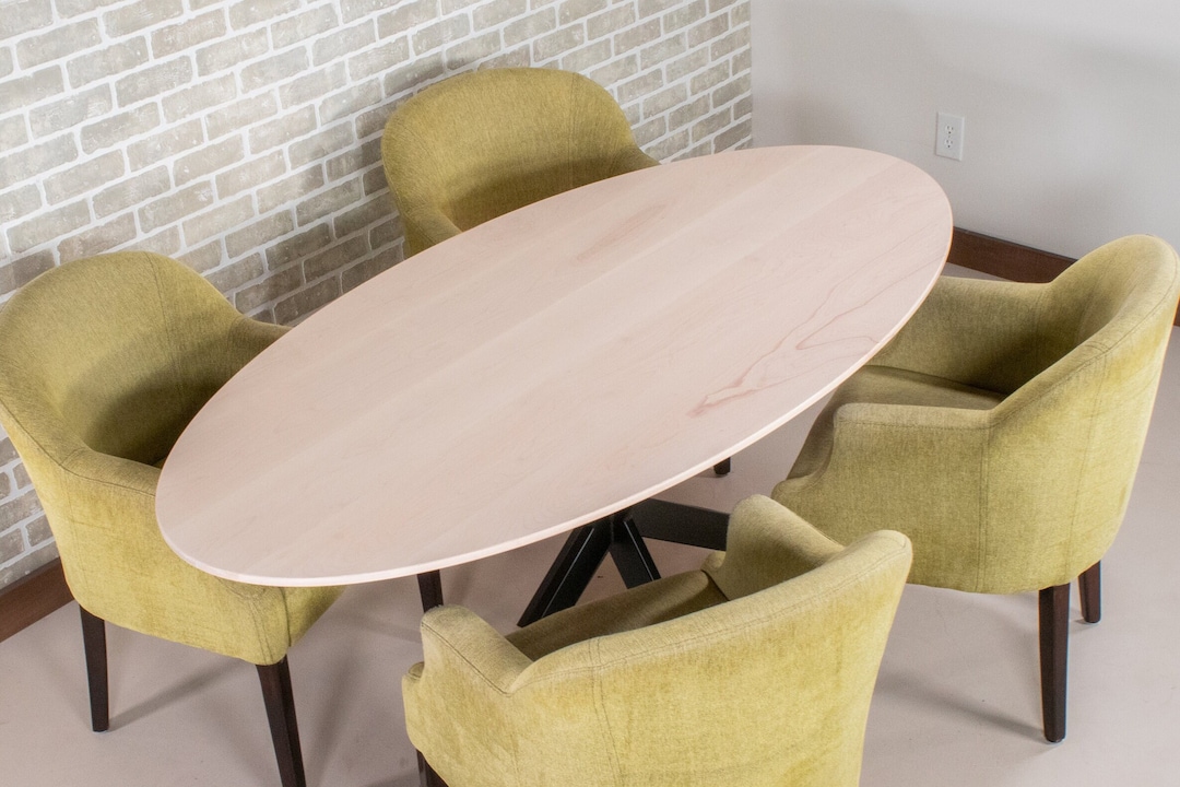Oval Dining Room Table, Oval Pedestal Table, Wood Elliptical Oval ...