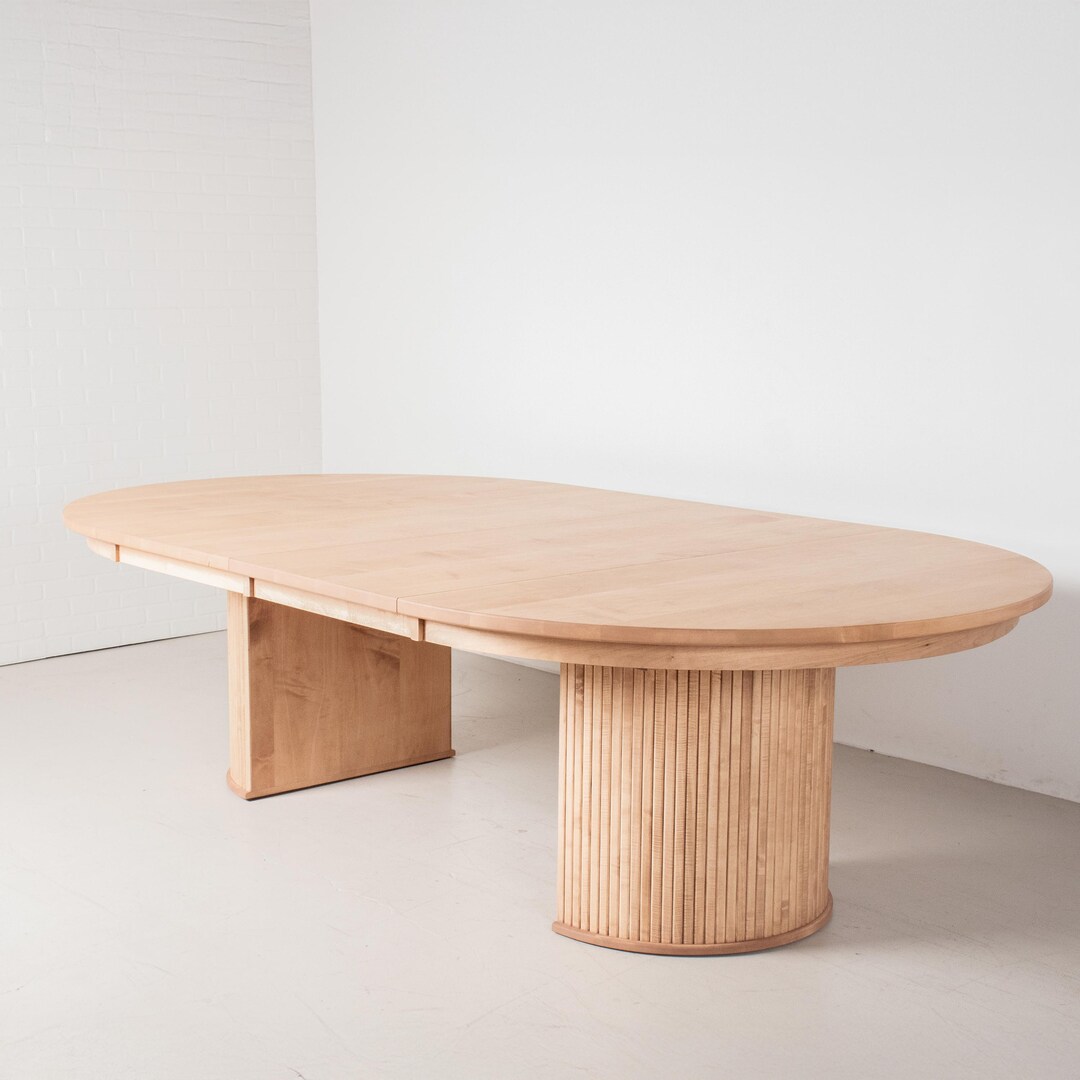 Large Round Extendable Table, Custom Maple Dining Table - Etsy