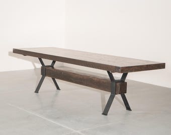 Custom Wood Farmhouse Table, 11 Foot Counter Height Table