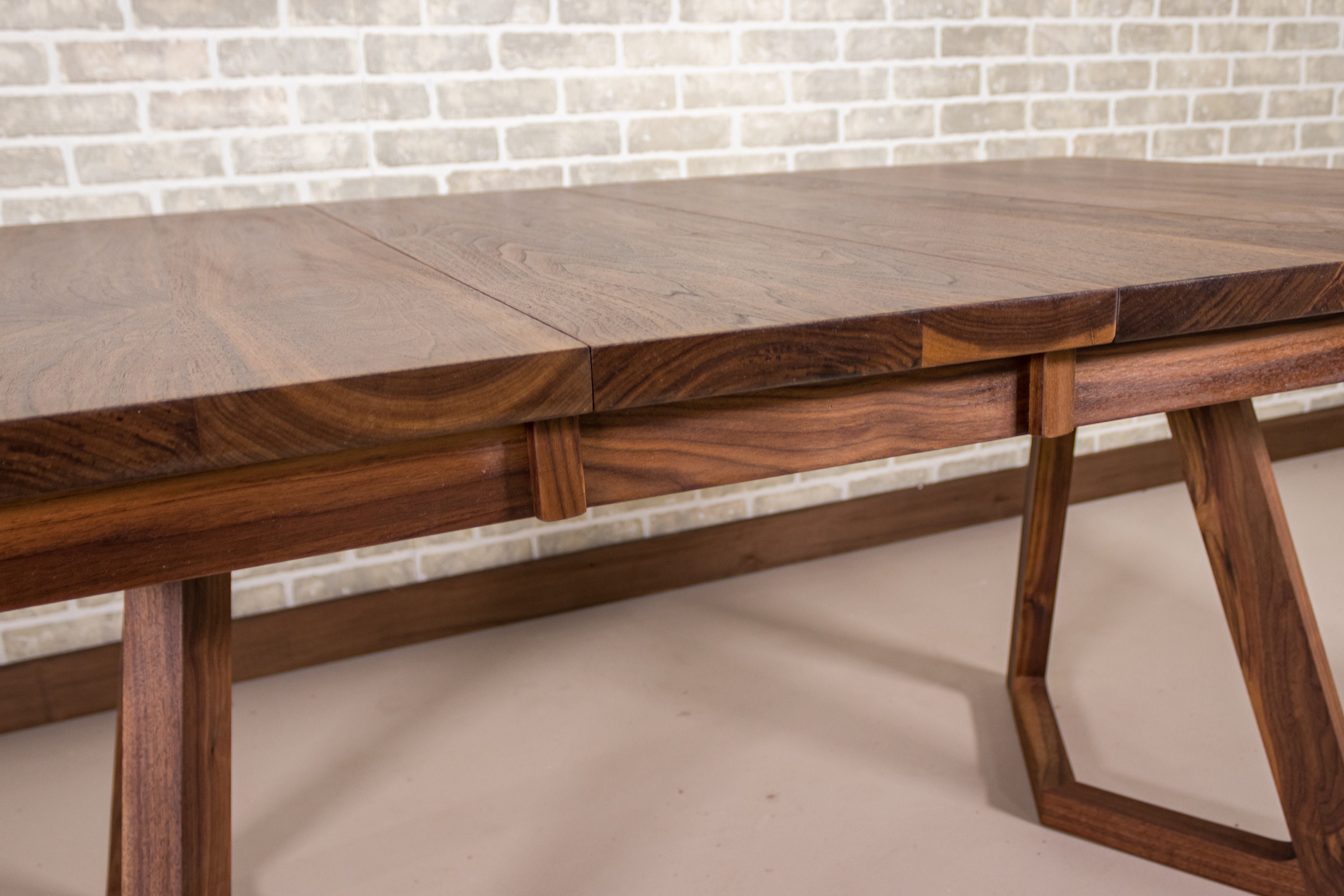 Square Extendable Table Walnut Extension Table With 2 Leaves Etsy Canada