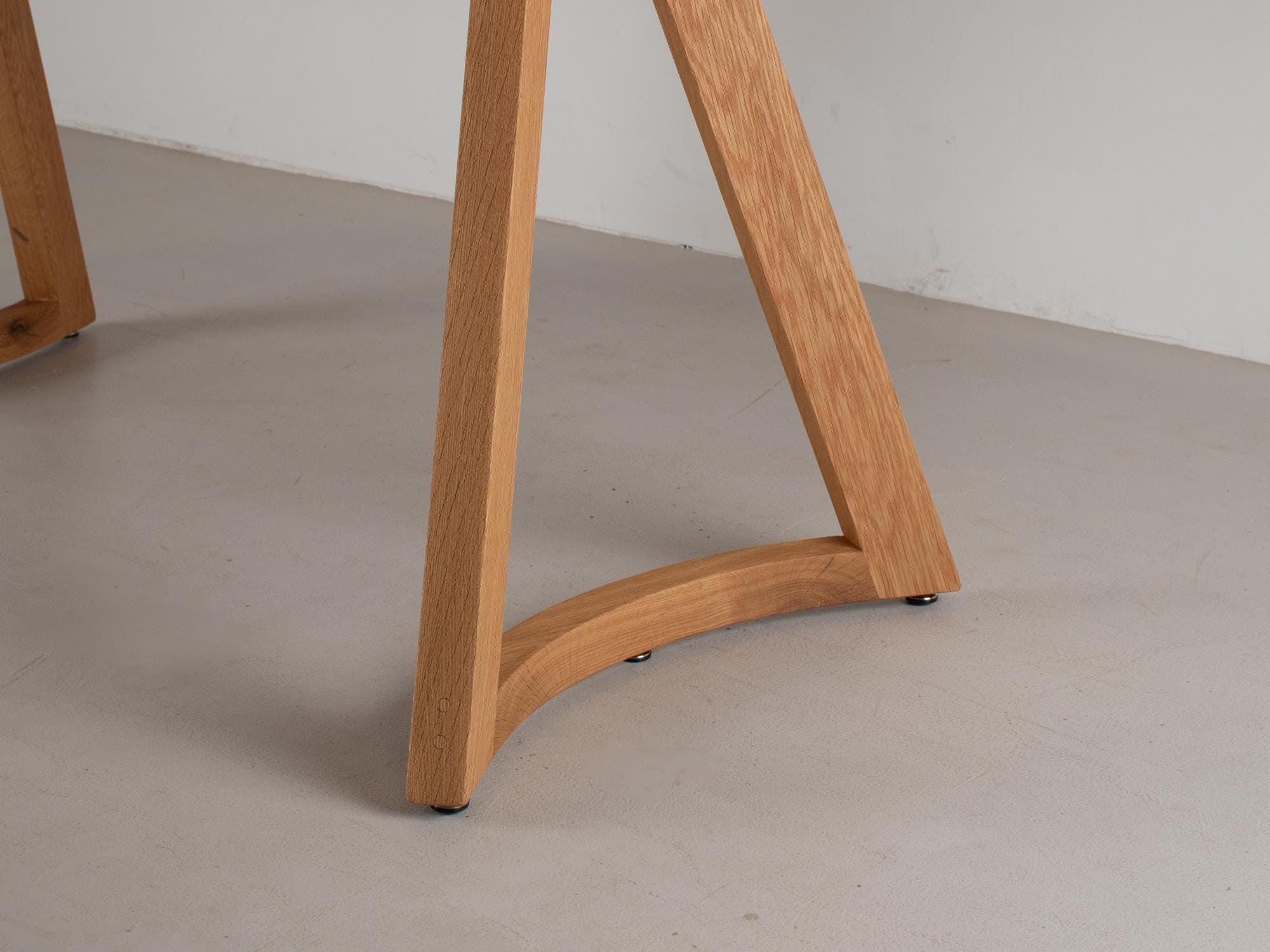 Oval Oak Dining Table, Natural Finish, Solid Wood Kitchen Table - Etsy