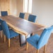 Live Edge Dining Table Walnut, Live Edge Walnut Table on Steel Legs, Industrial Dining Table 