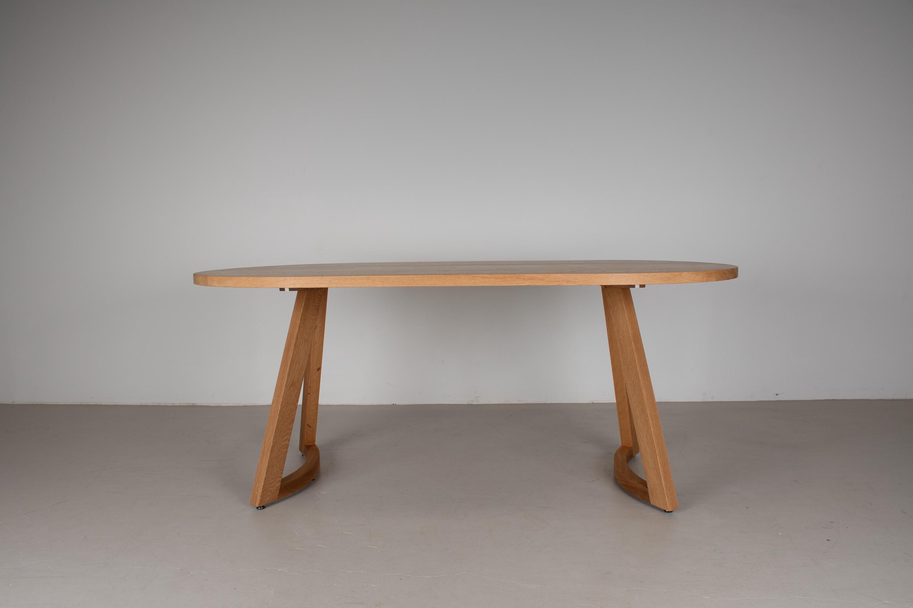 Oval Oak Dining Table, Natural Finish, Solid Wood Kitchen Table - Etsy