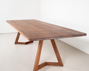 Walnut MidCentury Dining Table, 10 Foot Long Table