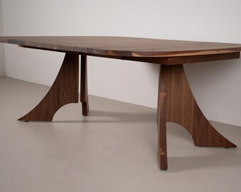 Traditional Style Walnut Extension Table, Small Dining Table