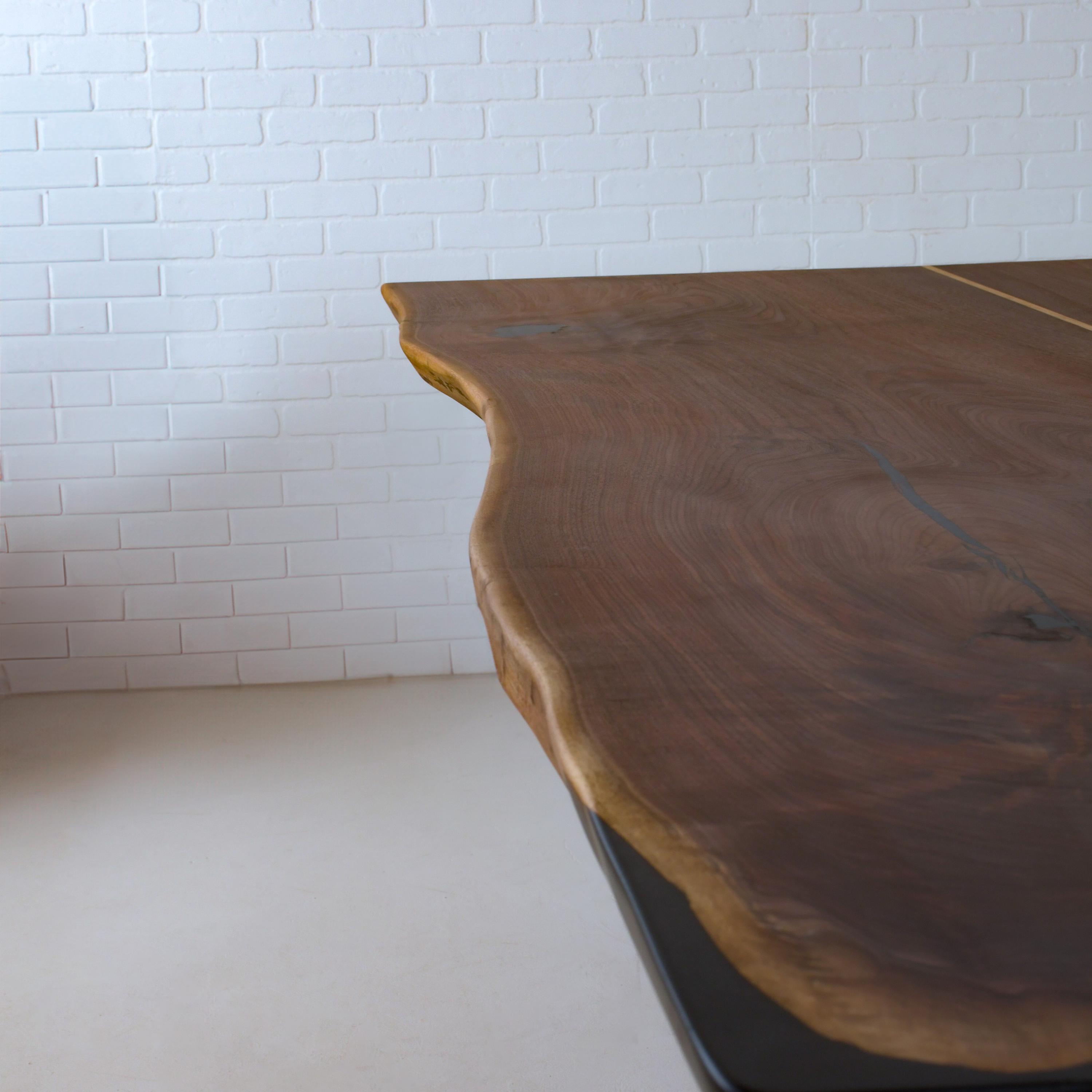 Live Edge Walnut Ping Pong Table, Custom Maple Stripe - Etsy