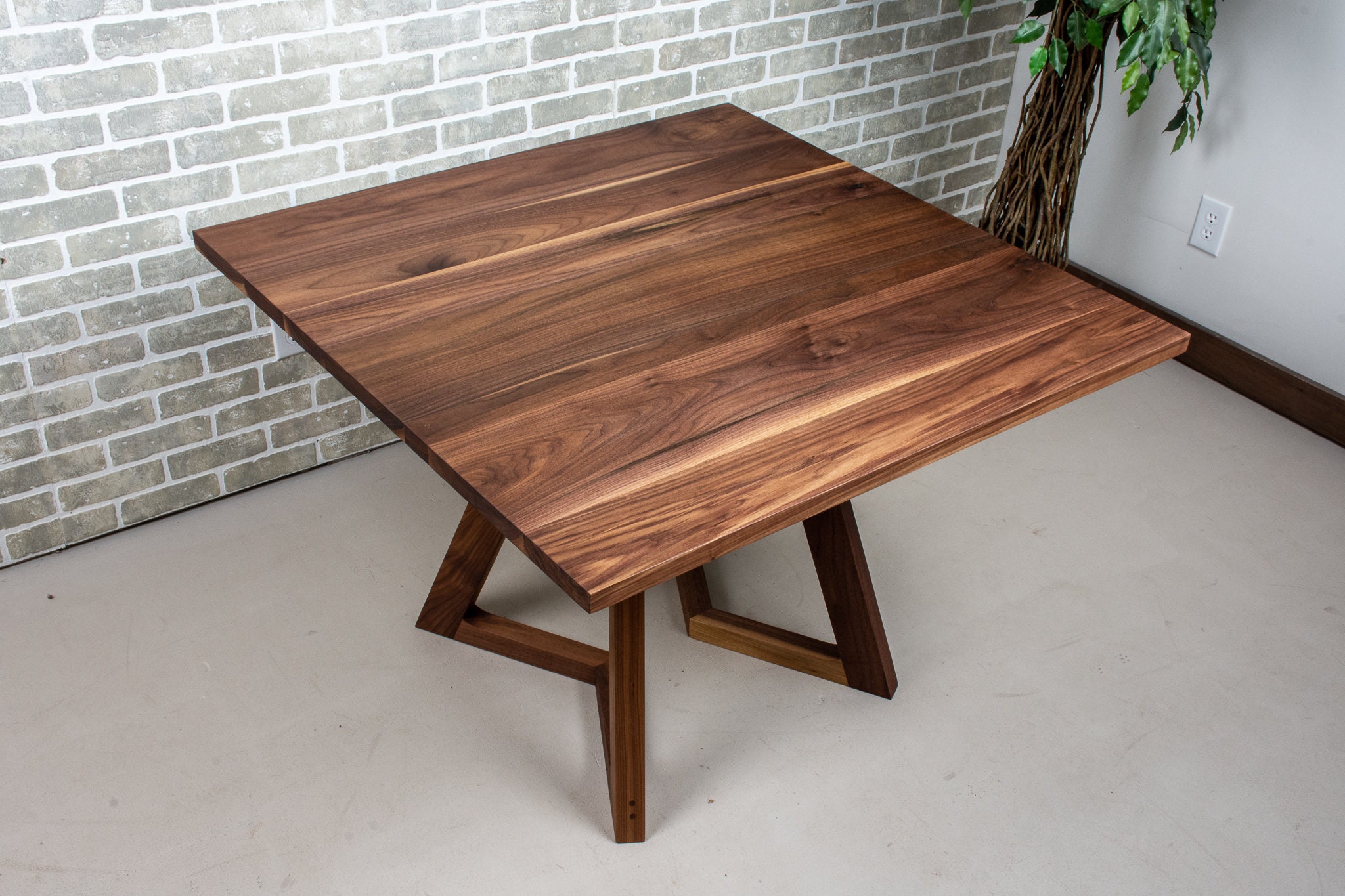 Extendable Apartment Table, Small Extending Table, Square Walnut Extendable Apartment Table, Small Extending Table, Square Walnut