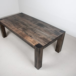 Parsons Dining Table for Rustic Farmhouse Home Decor, Rustic Maple Table, Modern Farmhouse Kitchen Table, Rustic Maple Dining Table