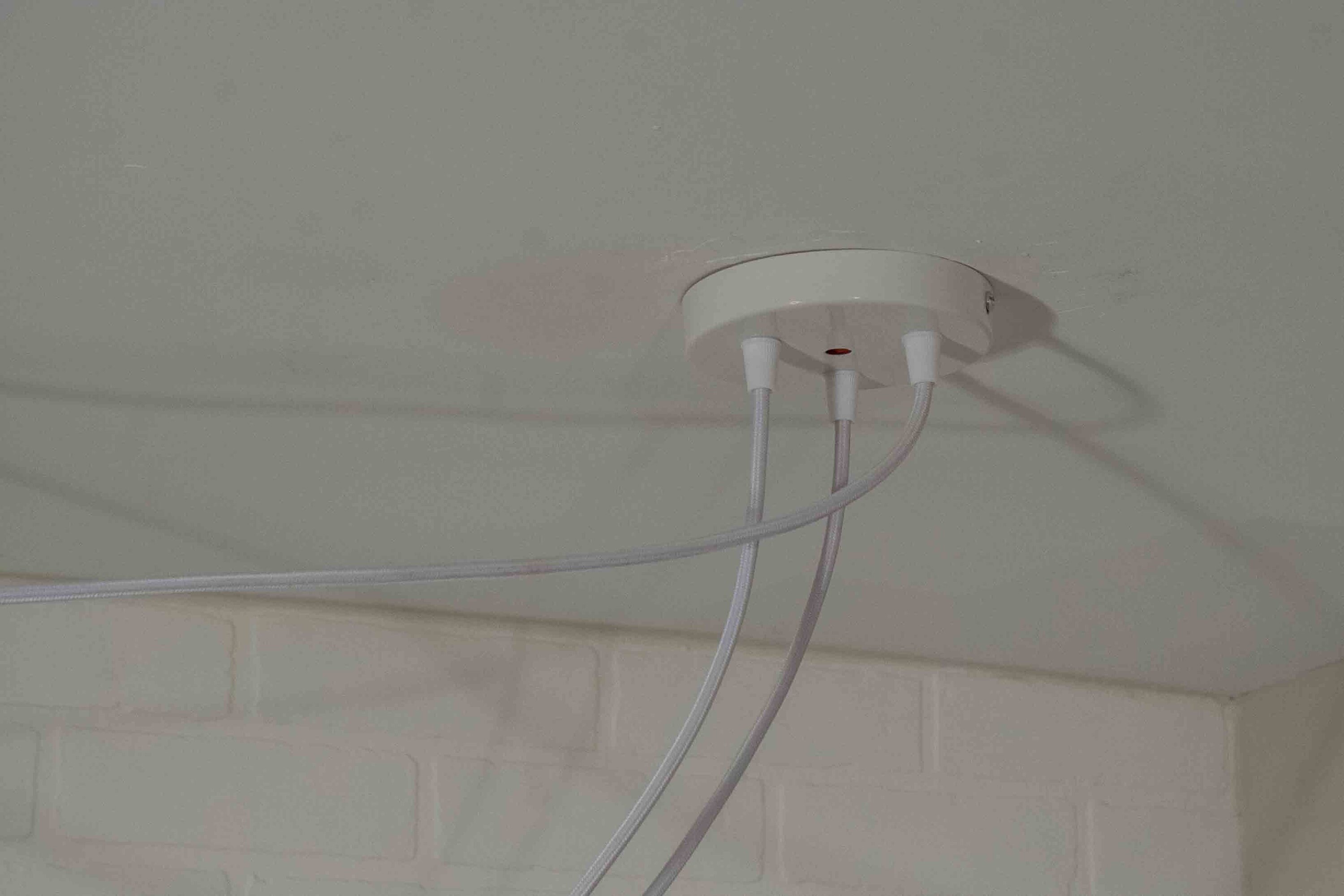 Luz colgante blanca lámpara de araña Swag de cocina 3 | Etsy