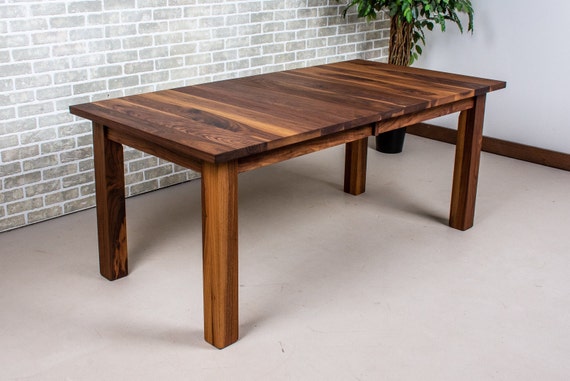 Expandable Dining Table, Extendable Walnut Dining Table, Walnut