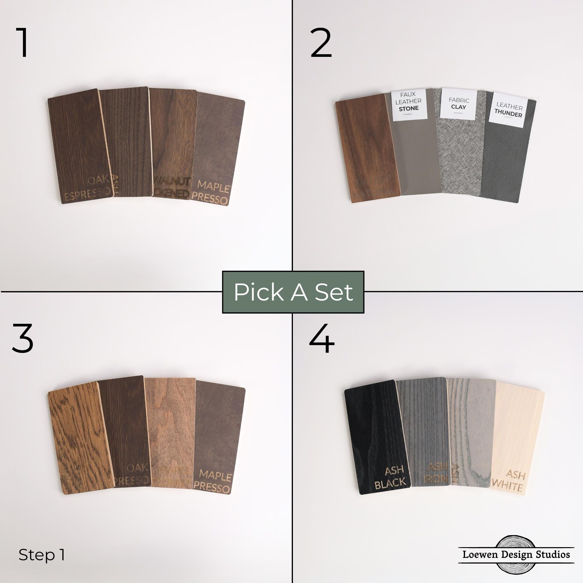 Custom Wood Table Design Kit, Sample Swatches & Resources - Etsy