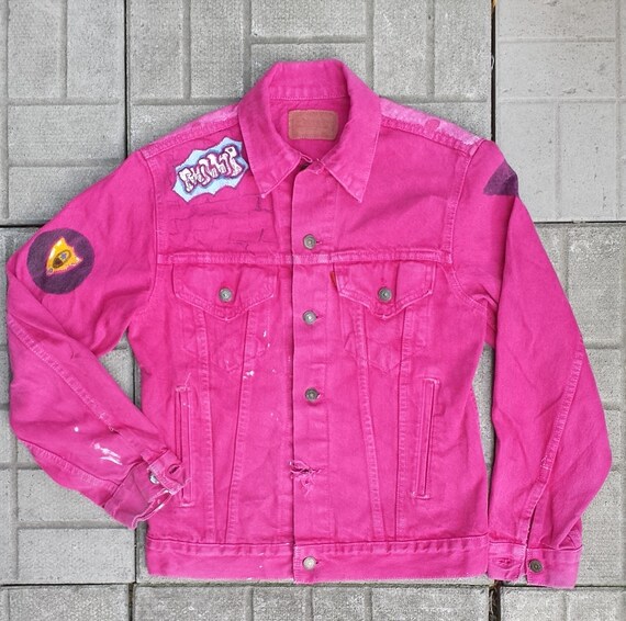 levis pink denim jacket