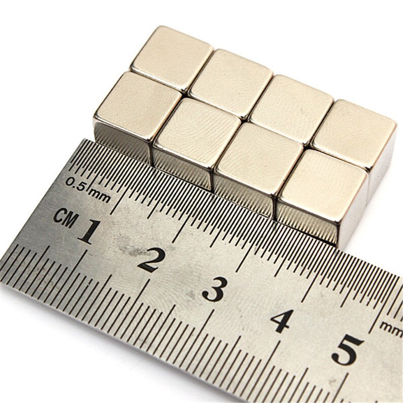 N50 Super Strong 10mm x 10mm x 3mm Neodymium Block Magnets DIY MRO craft fridge