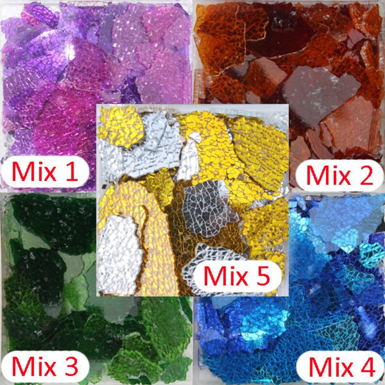150g//set Square Glass Mosaics Tiles Glitter Crystal Arts for DIY Crafts Supplies