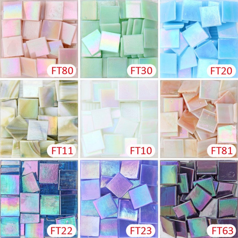 20 x 20 mm Mosaic Dark Green Vitreous Glass Mosaic 3 mm thick 50 Tiles