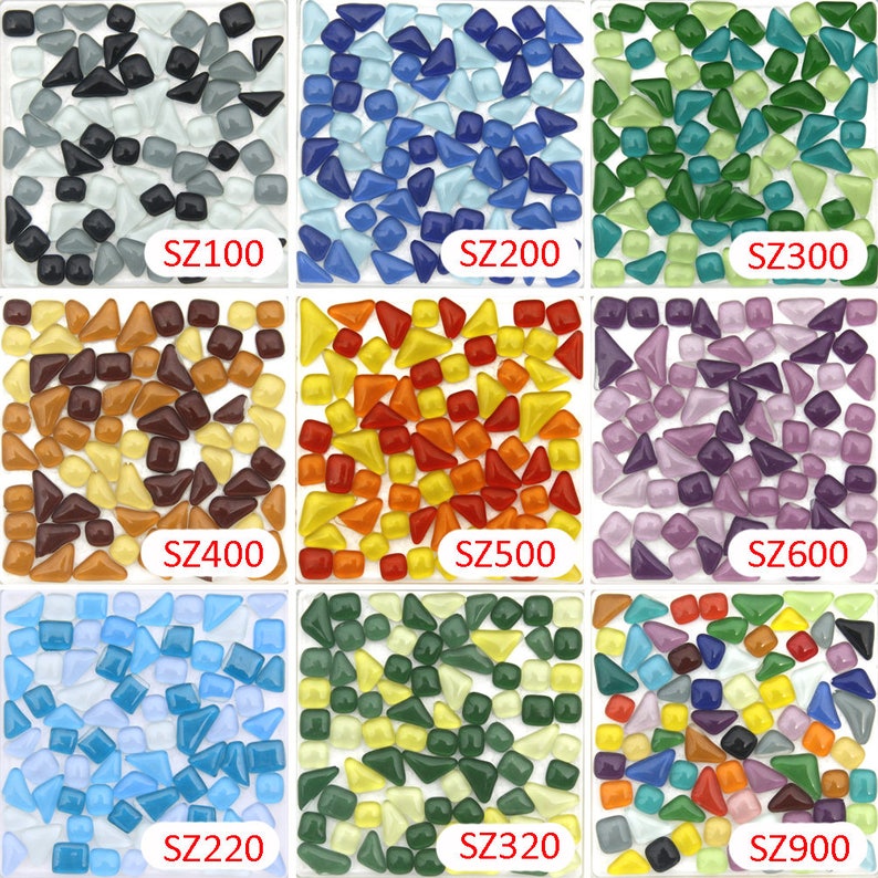 200g Crystal Glass Free Stone Colorful Mosaic Tile Backsplash Image 0