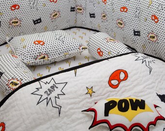 spiderman crib bedding