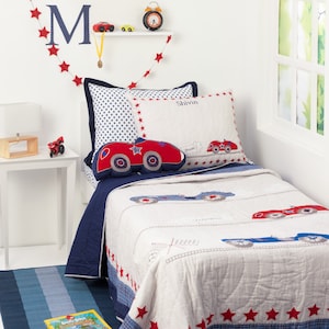 Cama Para Niños Twin Con Forma De Auto De Carreras De Plastico Con  Calcomanias