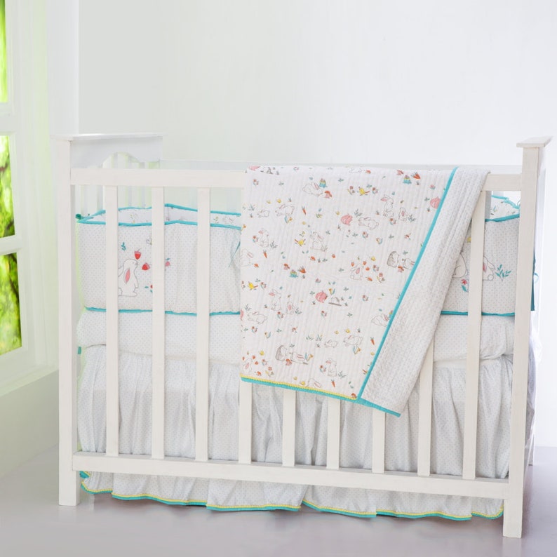 Snuggle Bunny Organic Cotton Complete Crib Bedding Set Etsy