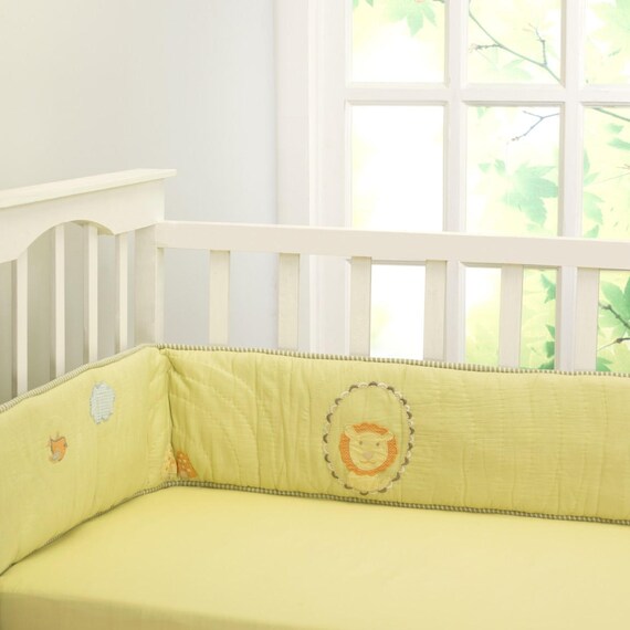 orange crib bumper