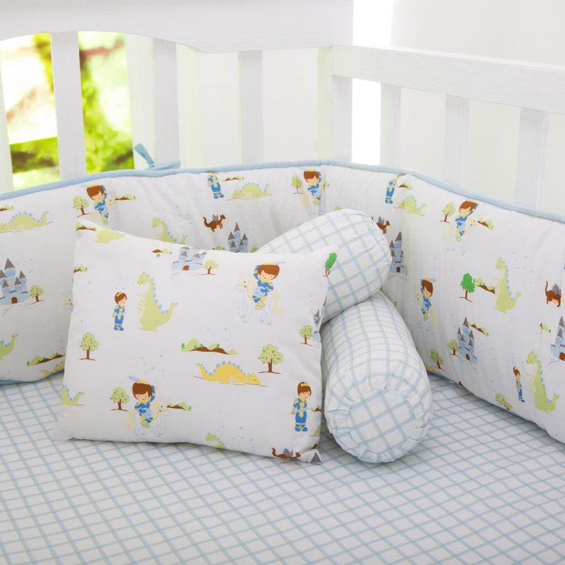 Prince Organic Cotton Complete Crib Bedding Set Baby Boy Etsy