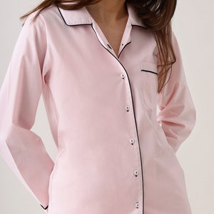 Women Pajama Set | Classy Pink  Luxury Nightwear PJs Clothing | Personalized Pyjamas | Women Sleepwear