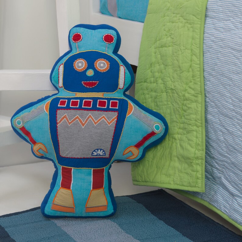 Rockin' Robot Kids' Bedding Set Free Personalization Peekaboo Robots