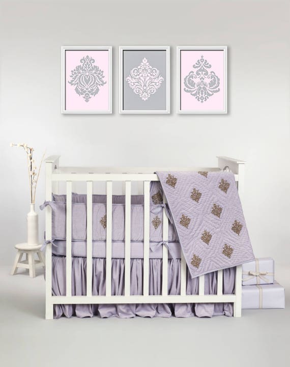 lilac nursery bedding