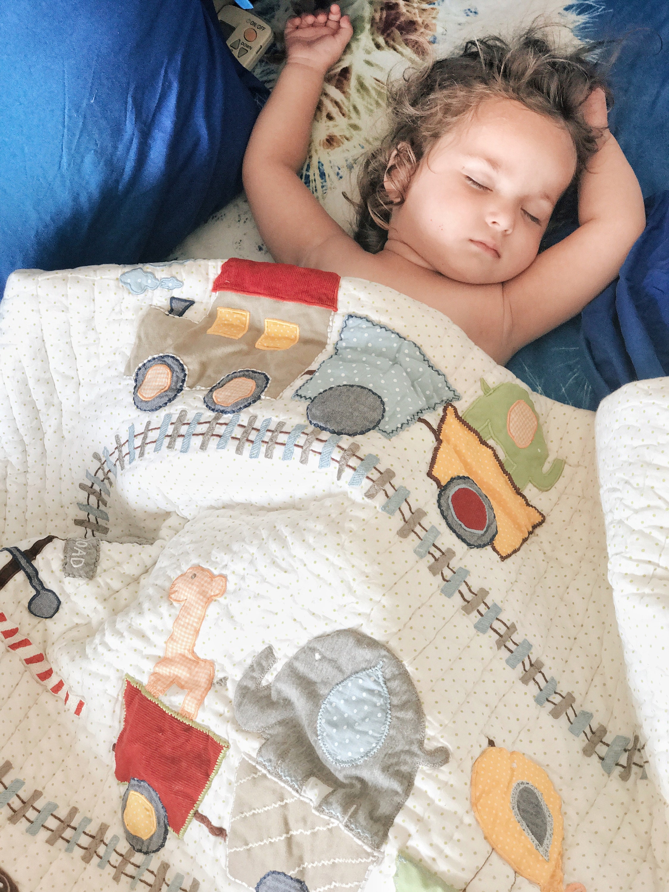 Choo Choo Friends Animal Train Baby Quilt Gender Neutral Yellow Orange