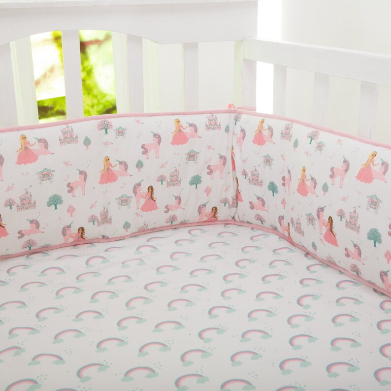 Fairytale Organic Cotton Complete Crib Bedding Set Baby Girl Etsy