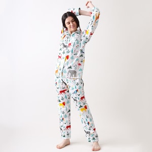 Women Pajama Set Serengeti Luxury Nightwear PJs Clothing Personalized Pyjamas Women Sleepwear image 3