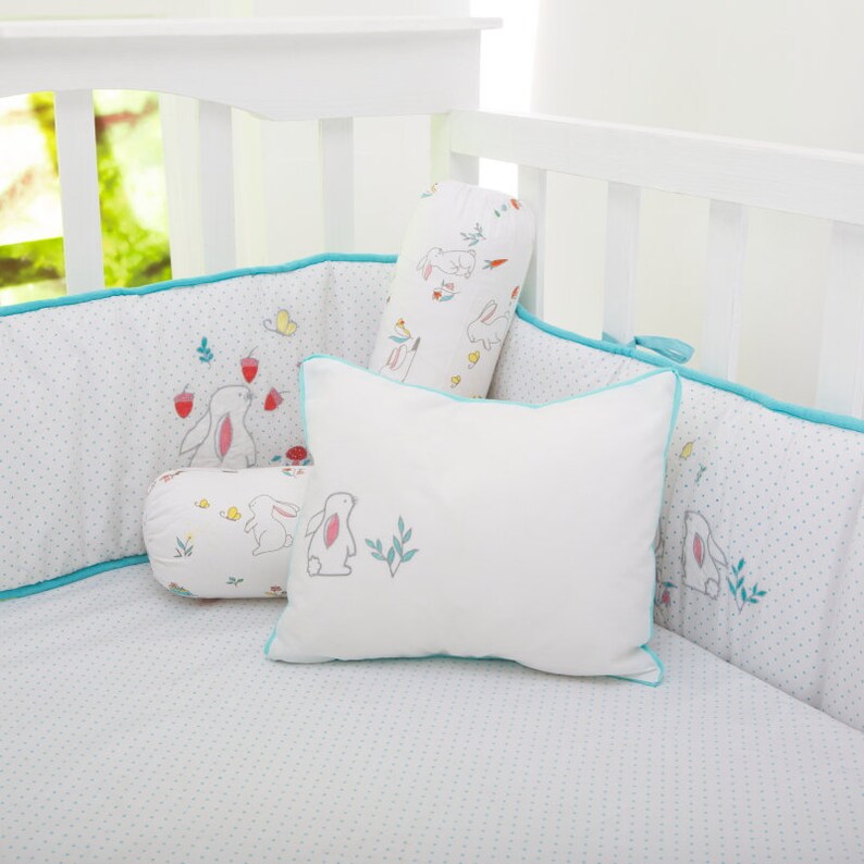 Snuggle Bunny Organic Cotton Complete Crib Bedding Set Etsy