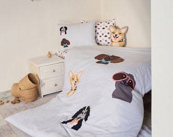 Colección de ropa de cama para cachorros Juego de ropa de cama para niños / Habitación para niños - Personalización gratuita