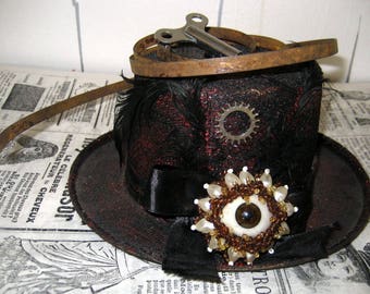 Handmade Steampunk mini hat