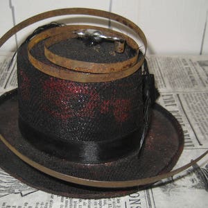 Handmade Steampunk mini hat image 2