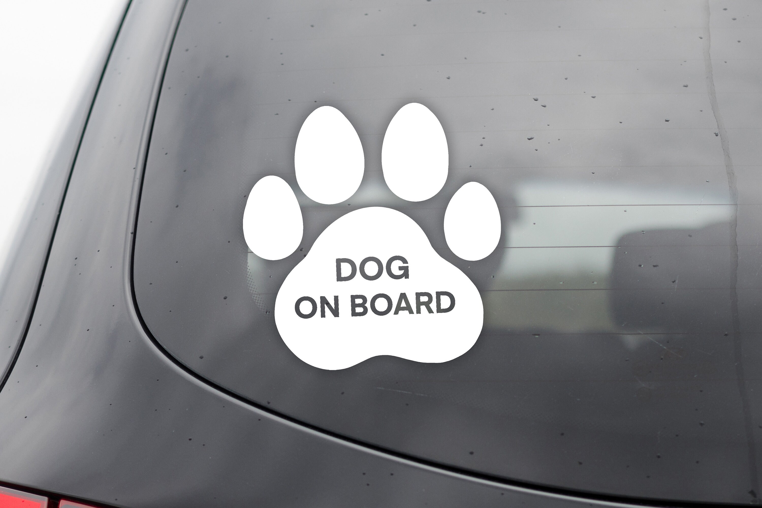 Dog On Board Vinyl Car Decal Etsy