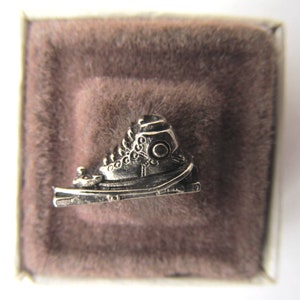 Adorable Vintage Silver Ski Boot Tie Tack Lapel Pin -  New, Old Stock Circa 1960 - Perfect for Skiers, Winter Sports Lovers, Athletes, More!