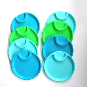 Outdoor Party Plates by Pampered Chef Service for 8 - Fun Colors - New Old Stock Perfect for Picnics, Camping, Glamping, BBQs, More!