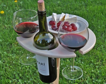 Outdoor Wine Table IMPROVED/ Folding Wine Table/ Wine Lover Gift/ Personalized/Tailgating/Christmas Gift/ Outdoor Entertaining/FREE SHIPPING