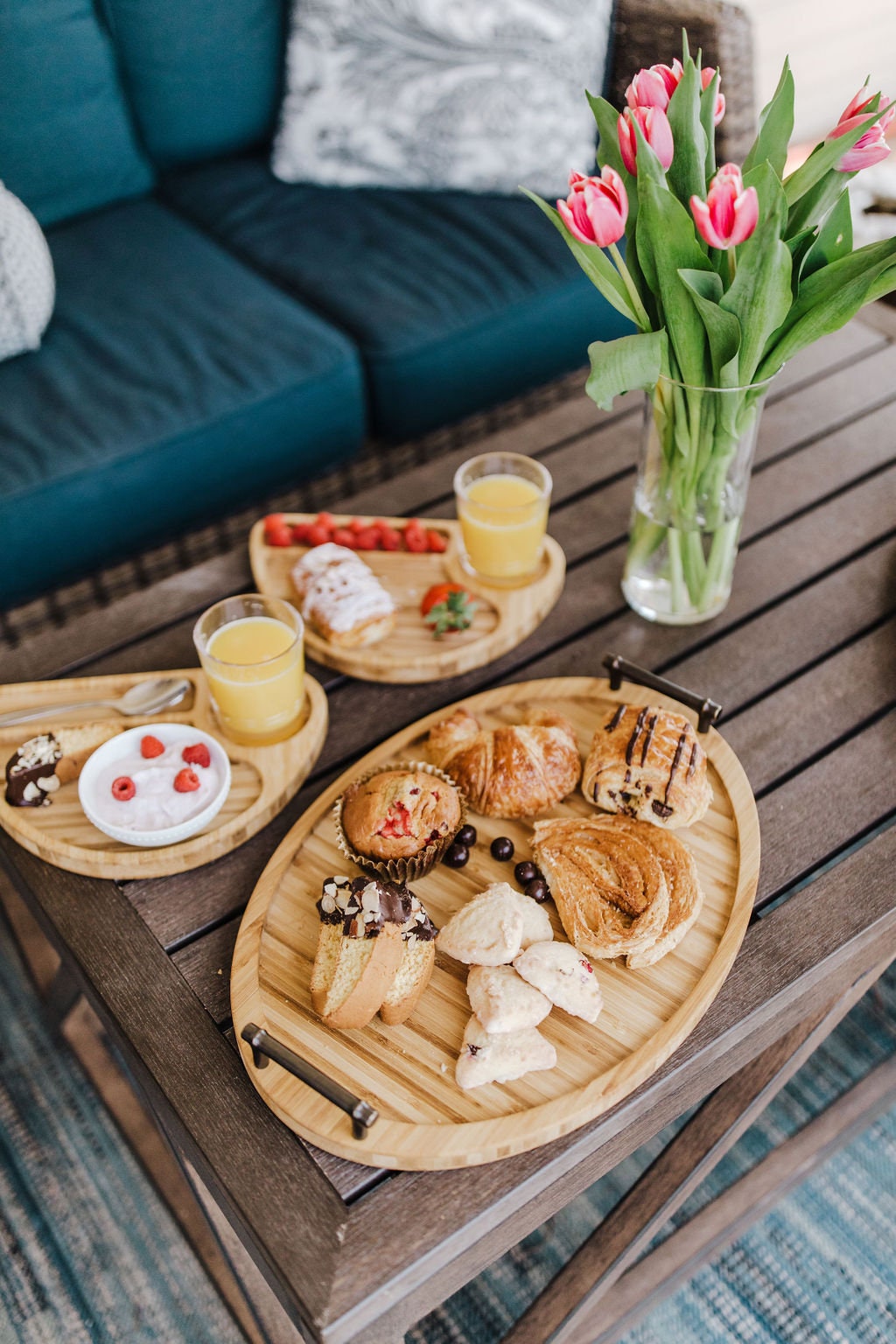 Breakfast For Two Serving Tray/ Couples Breakfast Tray/ Etsy